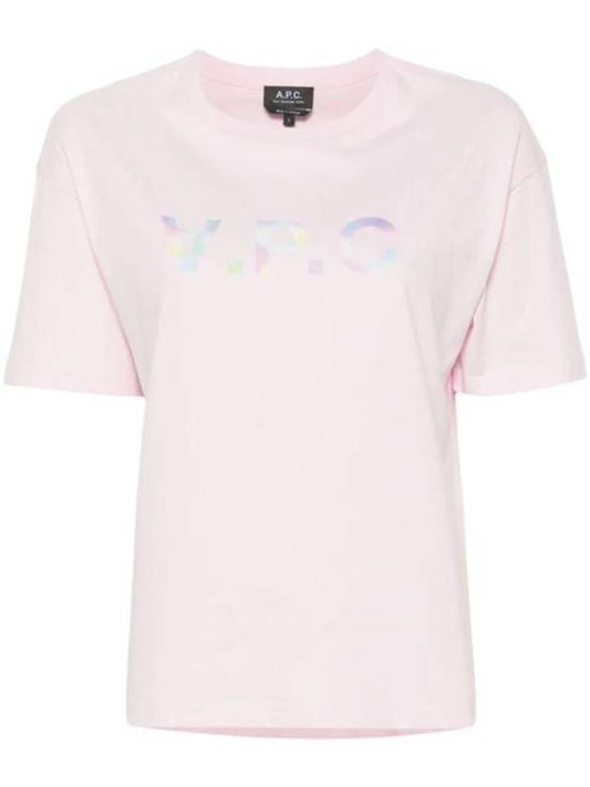 Ana Print Short Sleeve T-Shirt Pink - A.P.C. - BALAAN 1