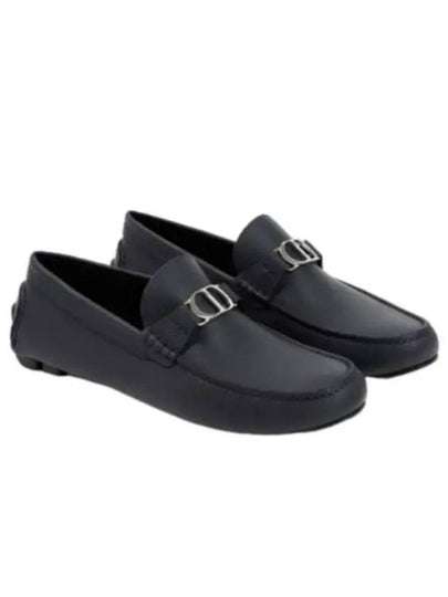 CD Signature Buckle Strap Loafers Blue - DIOR - BALAAN 2