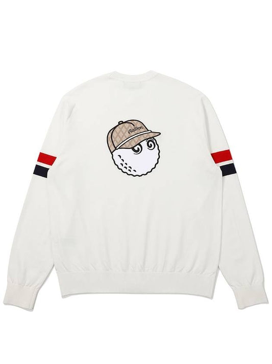 Basic Bucket Denny Sweater OFF WHITE MAN - MALBON GOLF - BALAAN 2