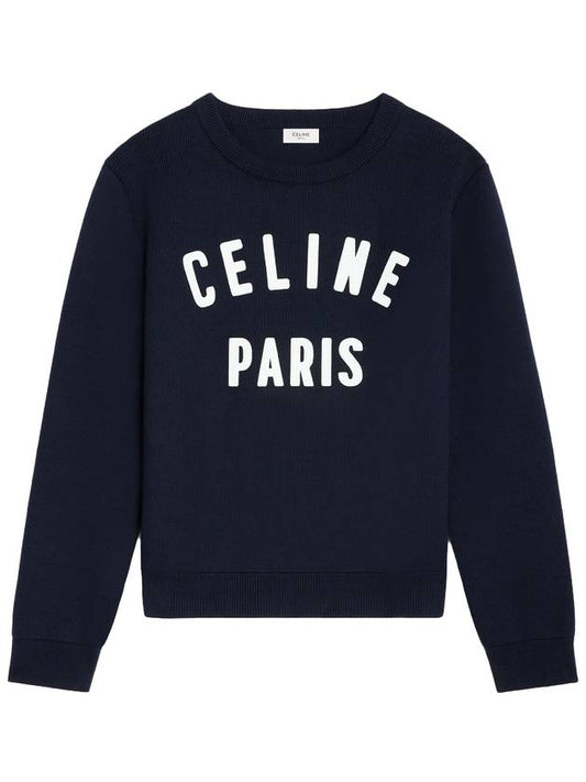 Cotton Sweater WITH Flock Logo 2ADMW338Y07MR B0651227398 - CELINE - BALAAN 2