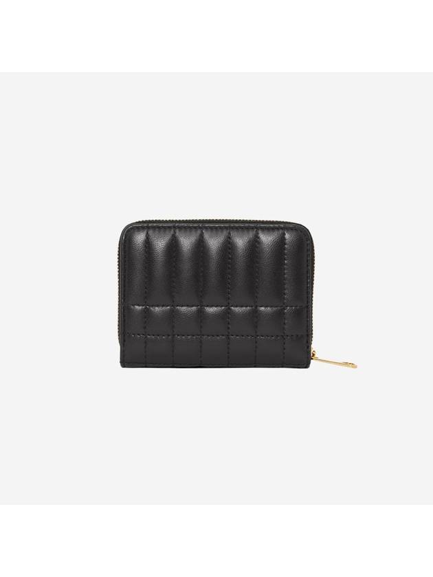 Lola Zipper Quilted Leather Half Wallet Black - BURBERRY - BALAAN 5