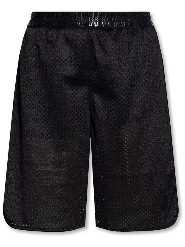 Logo Bermuda Shorts Black - MONCLER - BALAAN 1