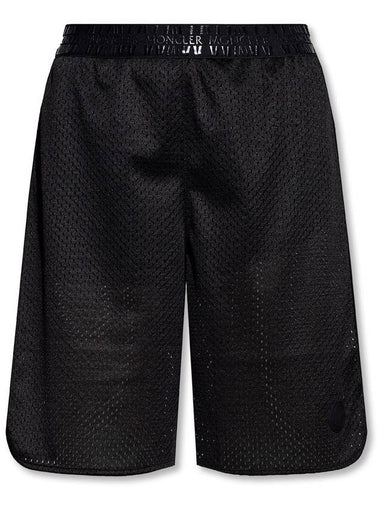 Logo Bermuda Shorts Black - MONCLER - BALAAN 1