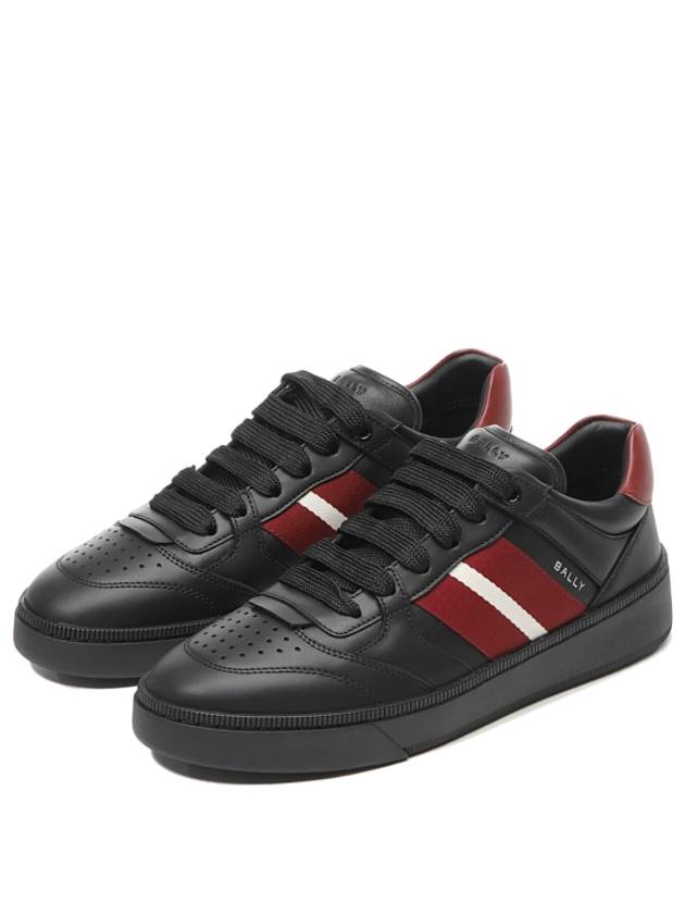 Rebby Leather Low-Top Sneakers Black - BALLY - BALAAN 2