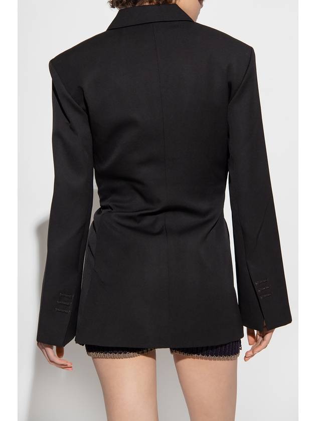 Women's La Best Tibau Crossover Double Breasted Blazer Jacket Black - JACQUEMUS - BALAAN 5