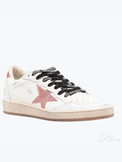 Ball Star Leather Low Top Sneakers Peach White - GOLDEN GOOSE - BALAAN 2