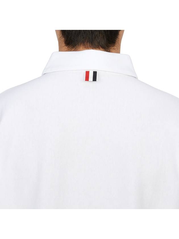 RWB Stripe Polo Shirt White - THOM BROWNE - BALAAN 7