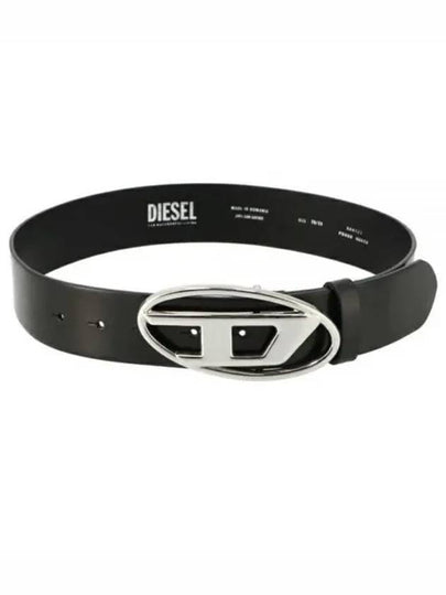 B 1DR D Logo Buckle Leather Belt Black - DIESEL - BALAAN 2