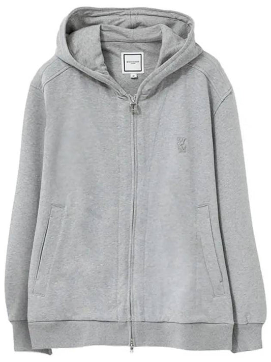 Women s String Hooded Zip Up Gray M241TS41734G - WOOYOUNGMI - BALAAN 1