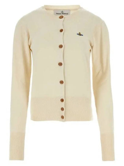 Logo Patch Cardigan Off White - VIVIENNE WESTWOOD - BALAAN 2