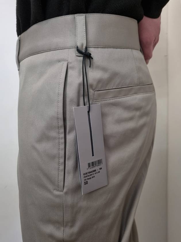 Homme Gabardine Chino Slacks Beige - DIOR - BALAAN 8