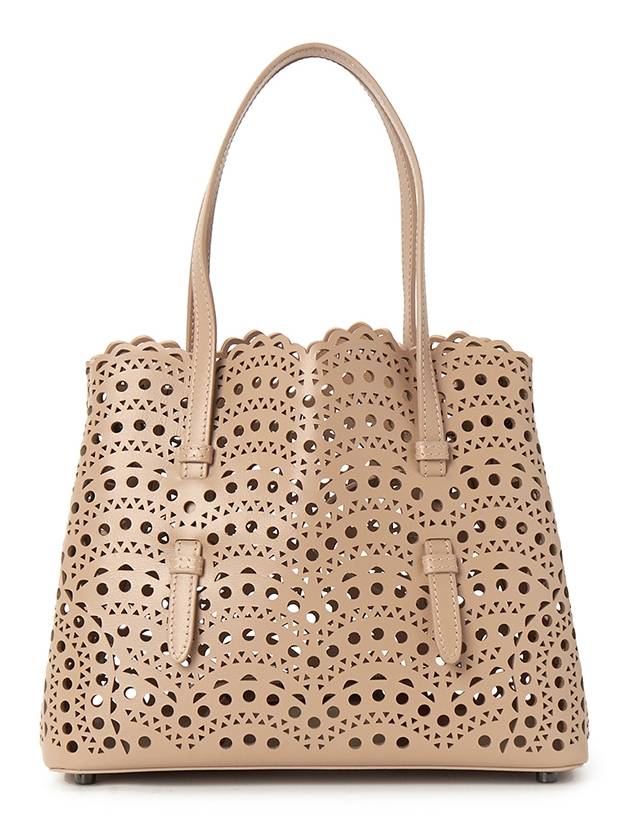 Mina 25 Wave Lux Calfskin Tote Bag Salmon - ALAIA - BALAAN 5