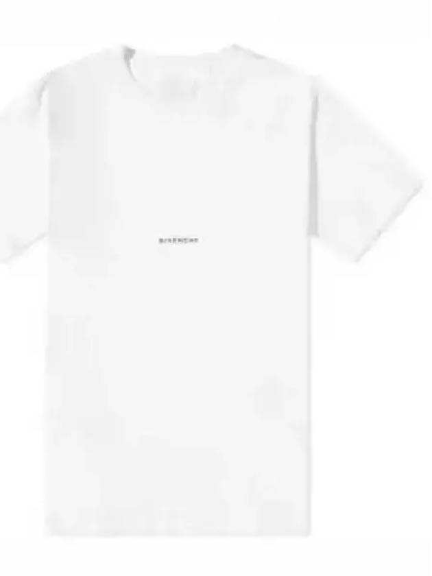 Logo Print Short Sleeve T-Shirt White - GIVENCHY - BALAAN 2