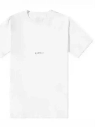 Logo Print Short Sleeve T-Shirt White - GIVENCHY - BALAAN 2