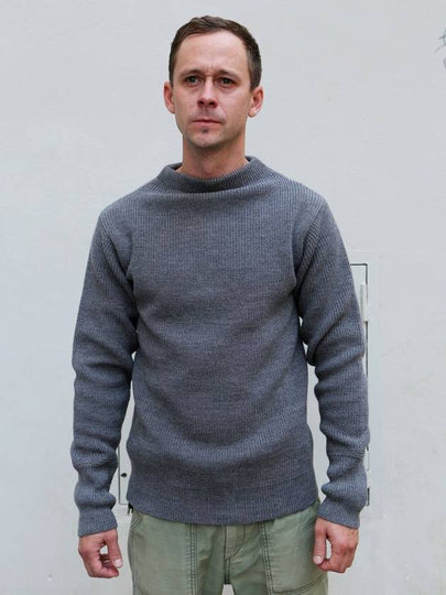 Sailor Crew Neck Knit Top Grey - ANDERSEN-ANDERSEN - BALAAN 2