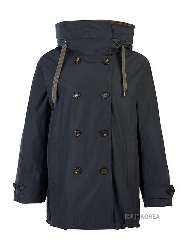 Women's Hooded Jacket Navy - BRUNELLO CUCINELLI - BALAAN 2