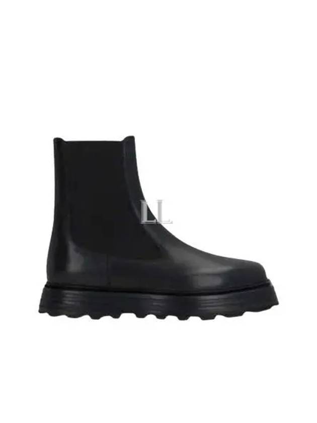 Square Toe Leather Chelsea Boots Black - JIL SANDER - BALAAN 2