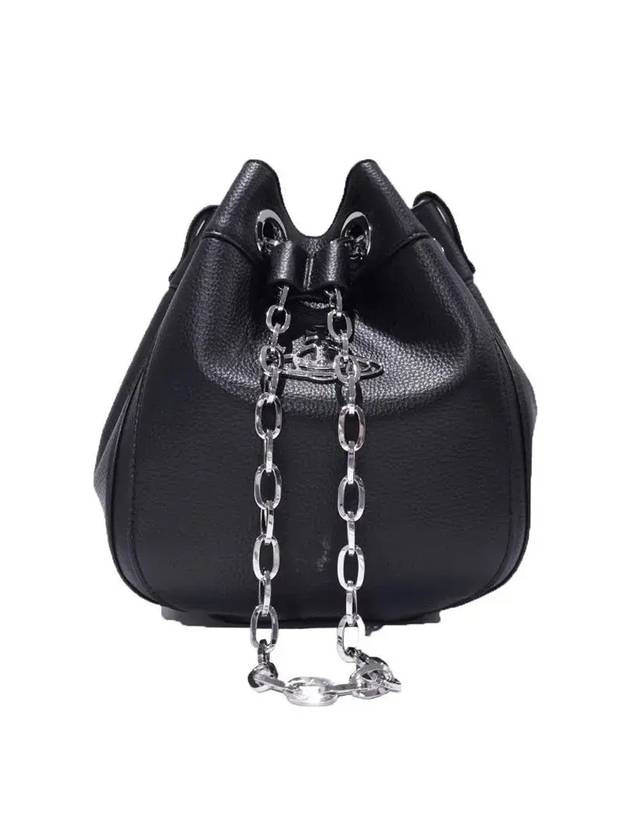 Chrissy Medium Bucket Bag Black - VIVIENNE WESTWOOD - BALAAN.