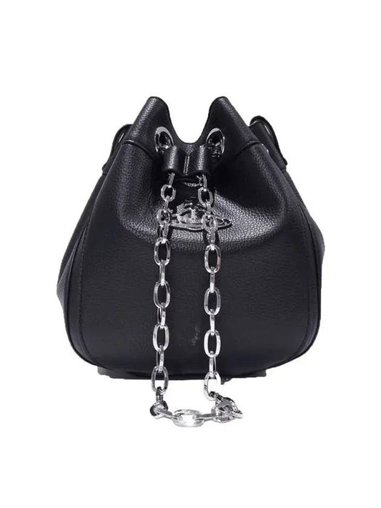 Chrissy Medium Bucket Bag Black - VIVIENNE WESTWOOD - BALAAN 1