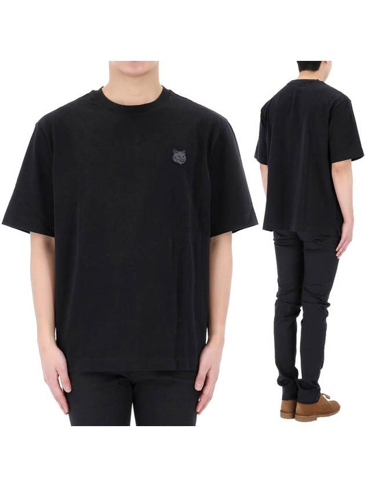 Bold Fox Head Patch Oversized Short Sleeve T-Shirt Black - MAISON KITSUNE - BALAAN 2