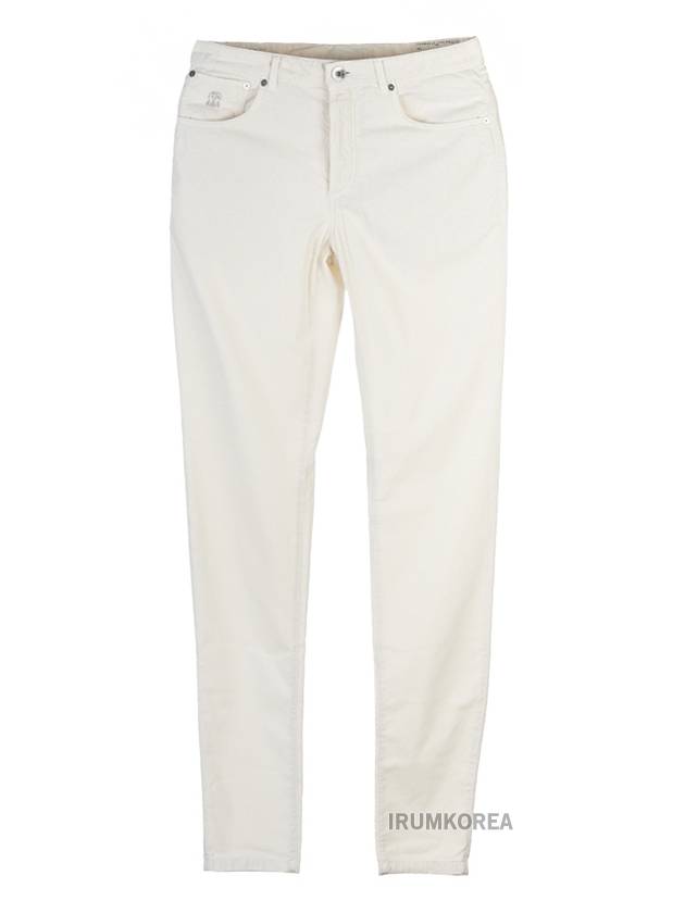 Men's Corduroy Straight Pants Off-White - BRUNELLO CUCINELLI - BALAAN 9