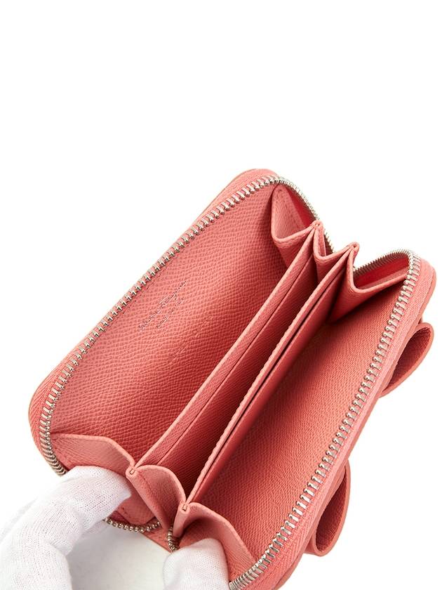 Vara Bow Zipper Card Wallet Coral - SALVATORE FERRAGAMO - BALAAN 5