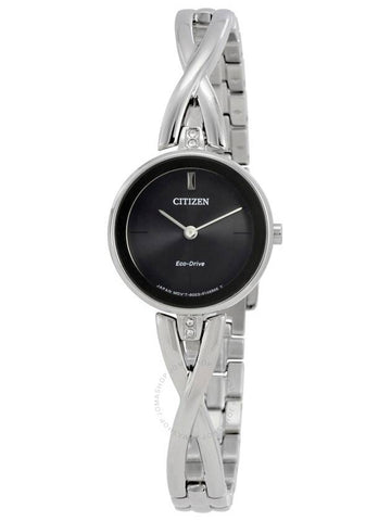 Citizen Silhouette Black Dial Ladies Watch EX1420-50E - CITIZEN - BALAAN 1