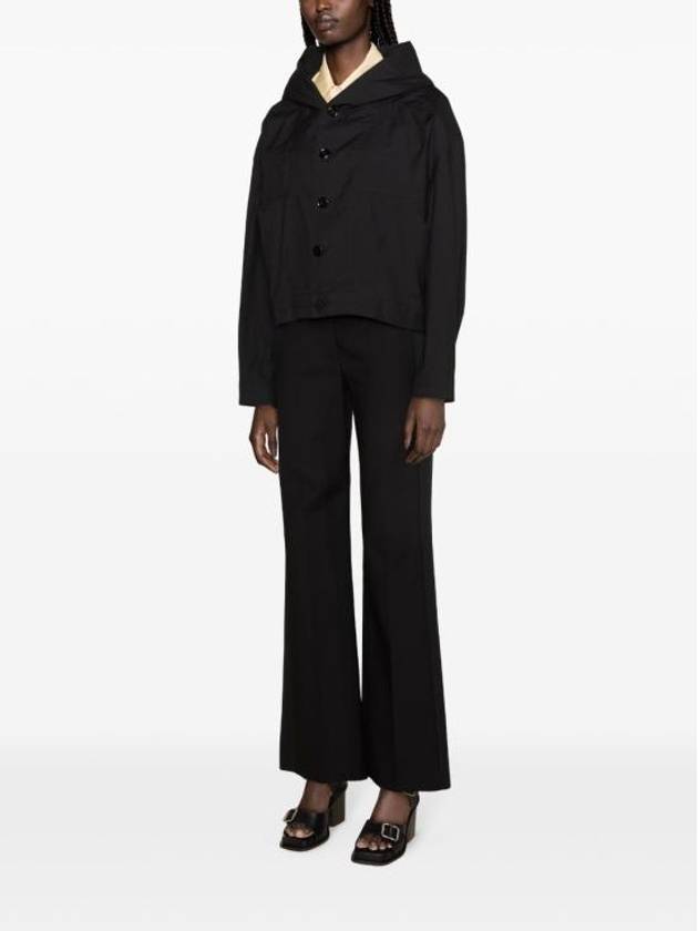 Cotton Crinkled Finish Jacket Black - LEMAIRE - BALAAN 4