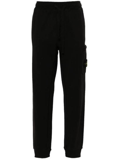 Wappen Patch Cotton Track Pants Black - STONE ISLAND - BALAAN 2