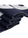 Lecharpe Fringe Logo Virgin Wool Muffler Navy - JACQUEMUS - BALAAN 6