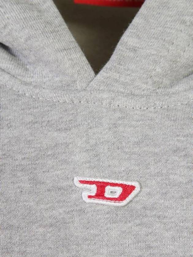 D Logo Patch Hoodie Grey - DIESEL - BALAAN 7