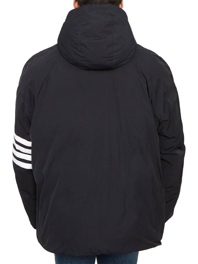 Football 4 Bar Poly Twill Parka Navy - THOM BROWNE - BALAAN 8