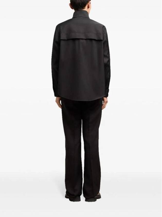 High Collar Long Sleeve Shirt Black - AMI - BALAAN 5