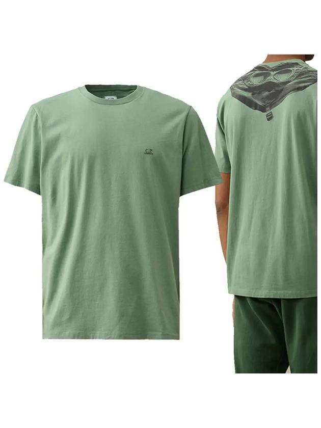 30/1 Jersey Goggle Short Sleeve T-Shirt Green - CP COMPANY - BALAAN 3