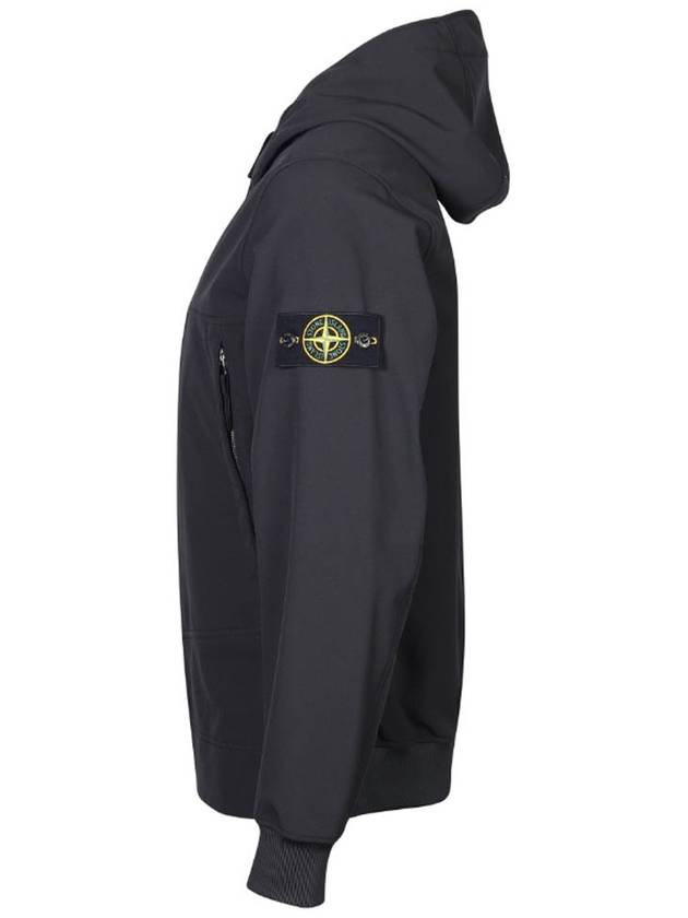 Soft Shell Brushed Lining Zip Up Hoodie Black - STONE ISLAND - BALAAN 5