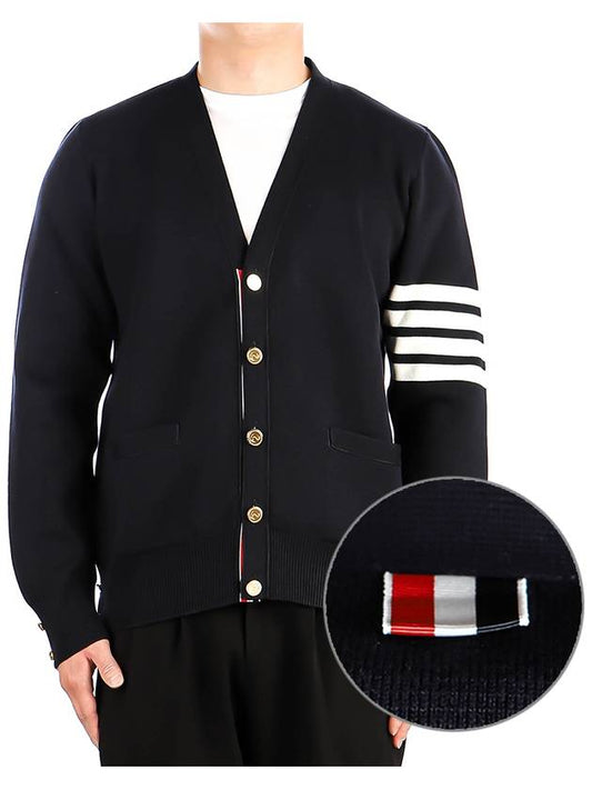 Milano Stitch 4 Bar Cardigan Navy - THOM BROWNE - BALAAN 2