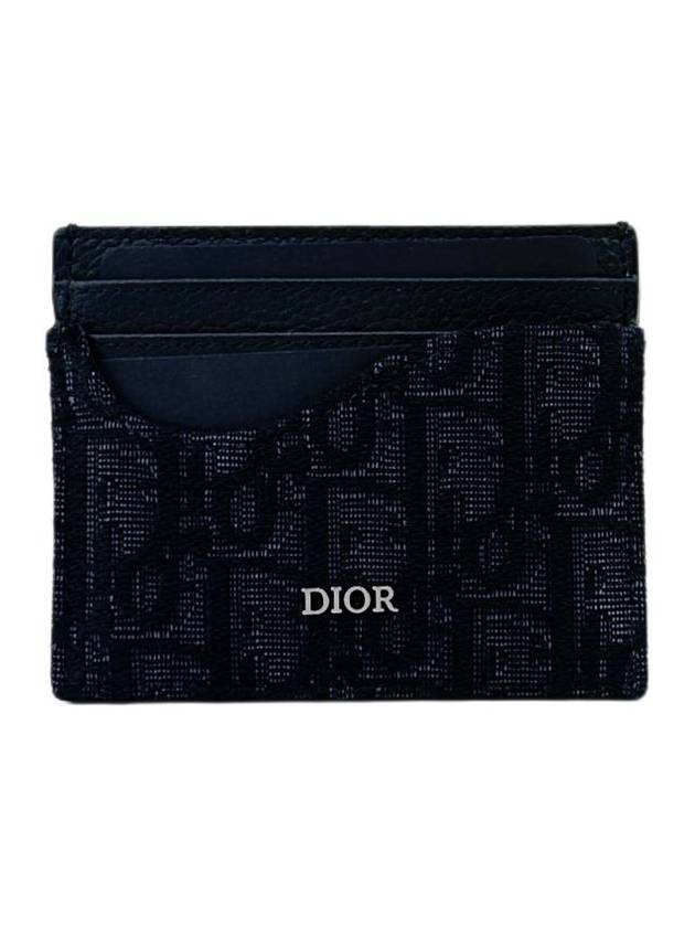 24SS Oblique Jacquard Card Wallet 2ADCH164YKS - DIOR - BALAAN 1