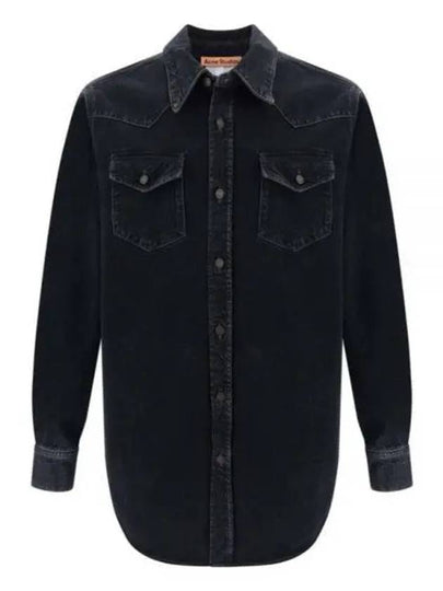 Karty Denim Long Sleeve Shirt Black - ACNE STUDIOS - BALAAN 2