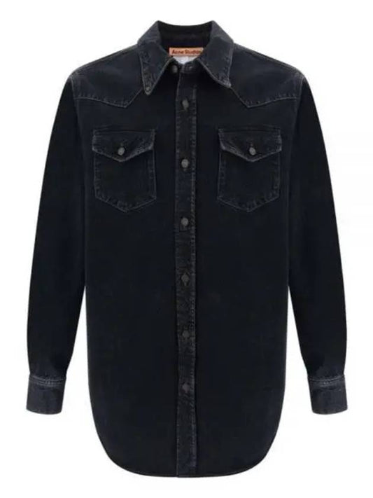 Karty Denim Long Sleeve Shirt Black - ACNE STUDIOS - BALAAN 2