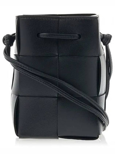 Intrecciato Cassette Small Bucket Bag Black - BOTTEGA VENETA - BALAAN 2