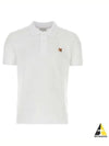 Fox Head Patch Cotton Polo Shirt White - MAISON KITSUNE - BALAAN 2