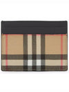 Vintage Check Leather Card Wallet Beige - BURBERRY - BALAAN 3