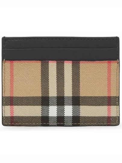 Vintage Check Leather Card Wallet Beige - BURBERRY - BALAAN 2