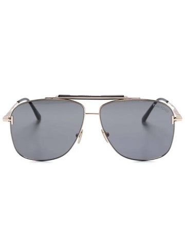 Eyewear Pilot Frame Tinted Sunglasses FT1017 - TOM FORD - BALAAN 1