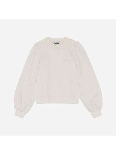 Women's Software Isoli Puff Shoulder Sweatshirt White - GANNI - BALAAN 2