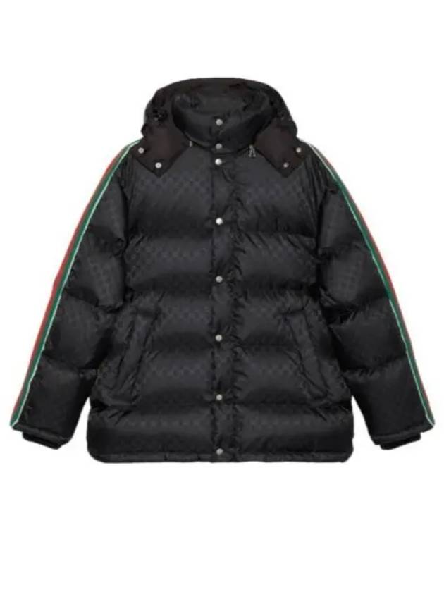 GG Jacquard Hooded Padding Jacket Black - GUCCI - BALAAN 2