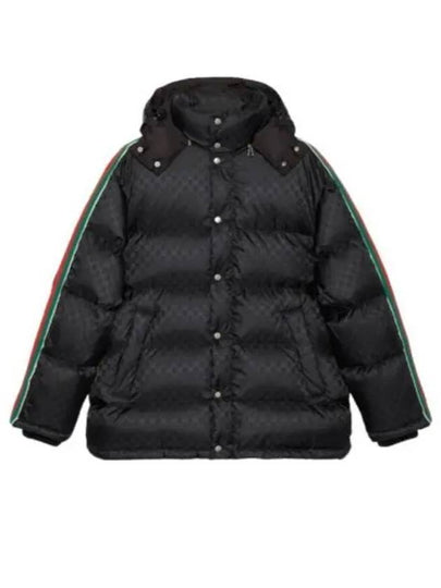 GG Jacquard Hooded Padding Jacket Black - GUCCI - BALAAN 2