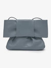 Bow Leather Shoulder Bag Dusty Blue - JIL SANDER - BALAAN 2