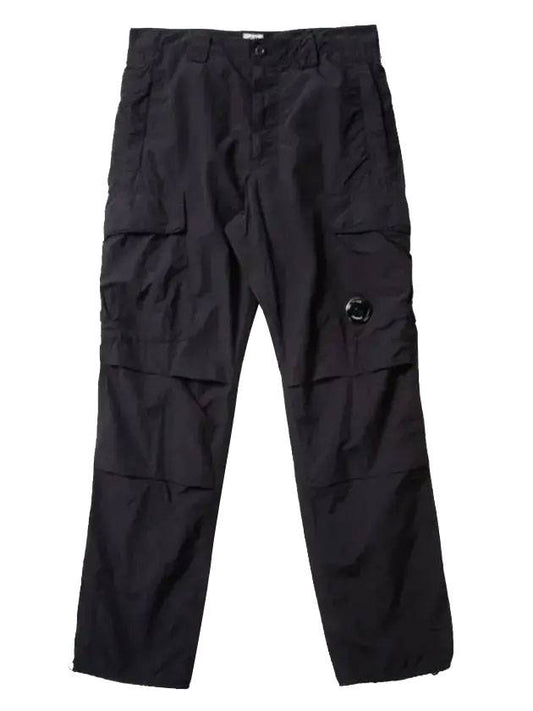 Lens Wafan Flat Nylon Straight Pants Black - CP COMPANY - BALAAN 1