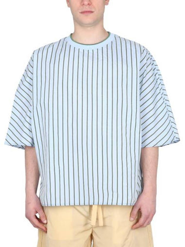 Kimono Stripe Short Sleeve T-Shirt Blue - SUNNEI - BALAAN 1